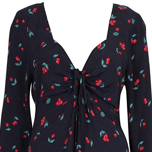 NWT 🆕 MINKPINK Black Cherry Print Dress 🍒 - Picture 4 of 7